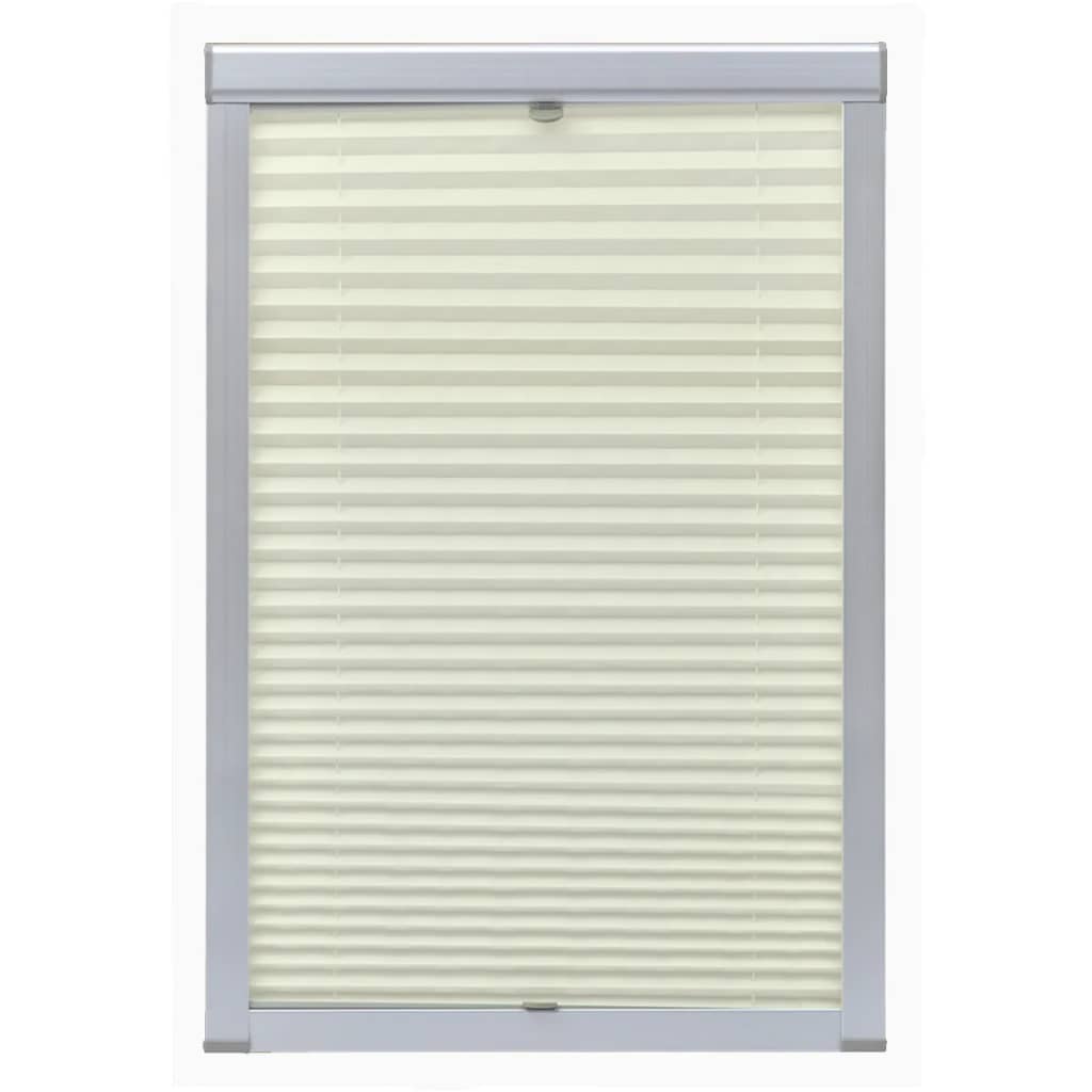 Vidaxl rolgordijn geplooid crème s08 608