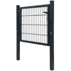 VidaXL Poort 105x150 cm staal antracietkleurig
