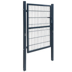 VidaXL Poort 106x248 cm staal antracietkleurig