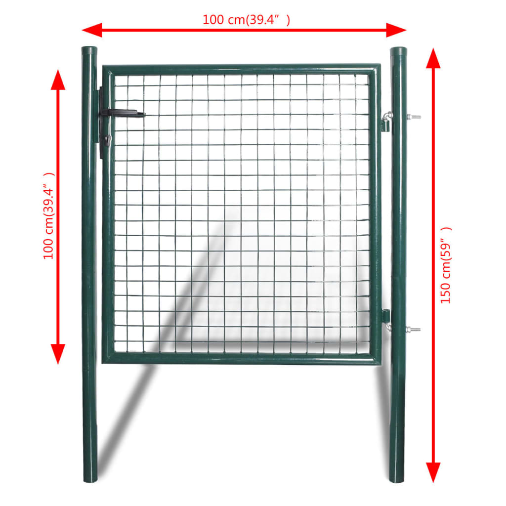 Vidaxl enkele deur 100x100 cm gepoedercoat staal