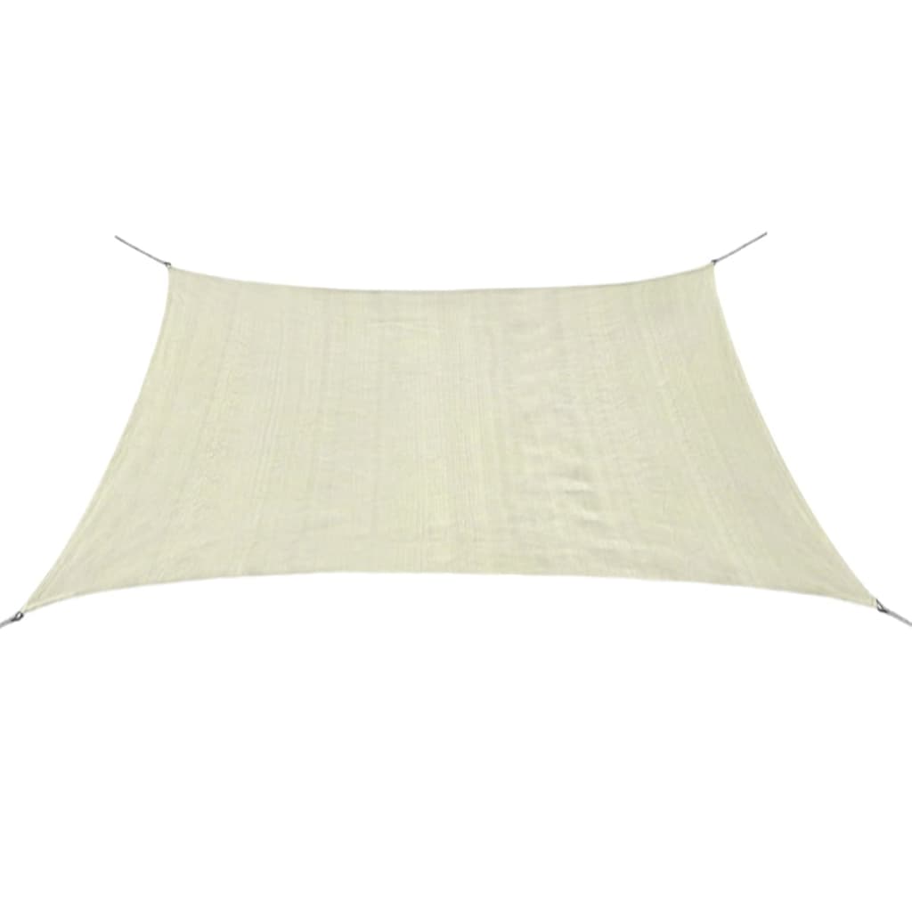 Vidaxl zonnescherm hdpe crème vierkant 3,6x3,6 m