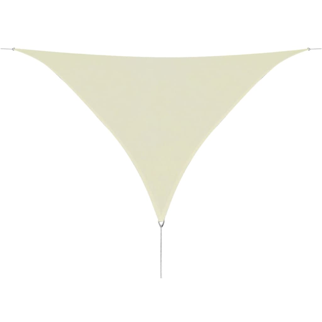 Vidaxl zonnescherm hdpe driehoekig 3,6x3,6x3,6 m crème