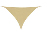Vidaxl zonnescherm driehoekig 5x5x5 m oxford stof beige