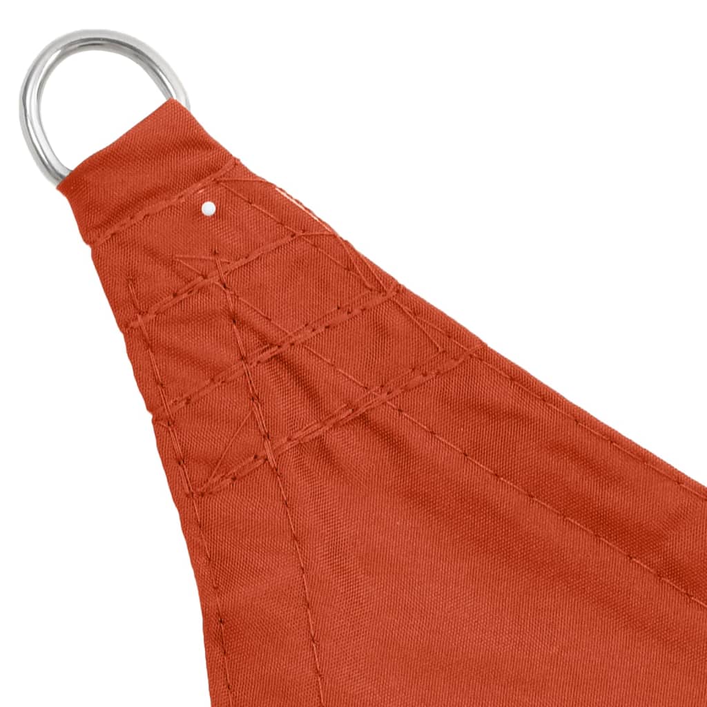 Vidaxl zonnescherm driehoekig 5x5x5m oxford stof terracottakleur