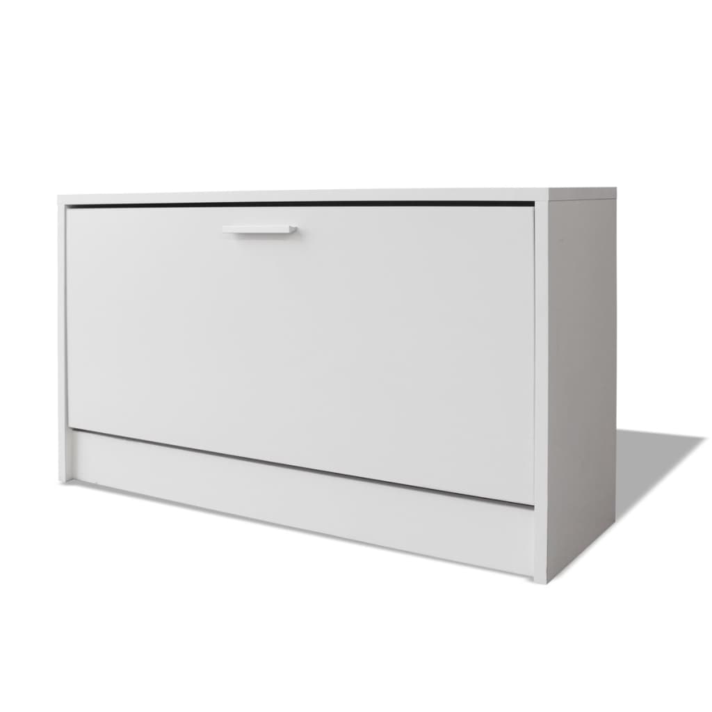 Vidaxl schoenen opbergkast 80x24x45 cm wit