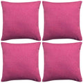 VidaXL Kussenhoezen 4 stuks linnen look roze 80x80 cm