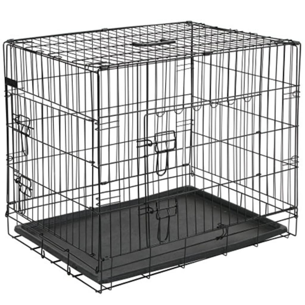 @pet hondenbench 50,8x30,5x35,5 cm metaal zwart 15006