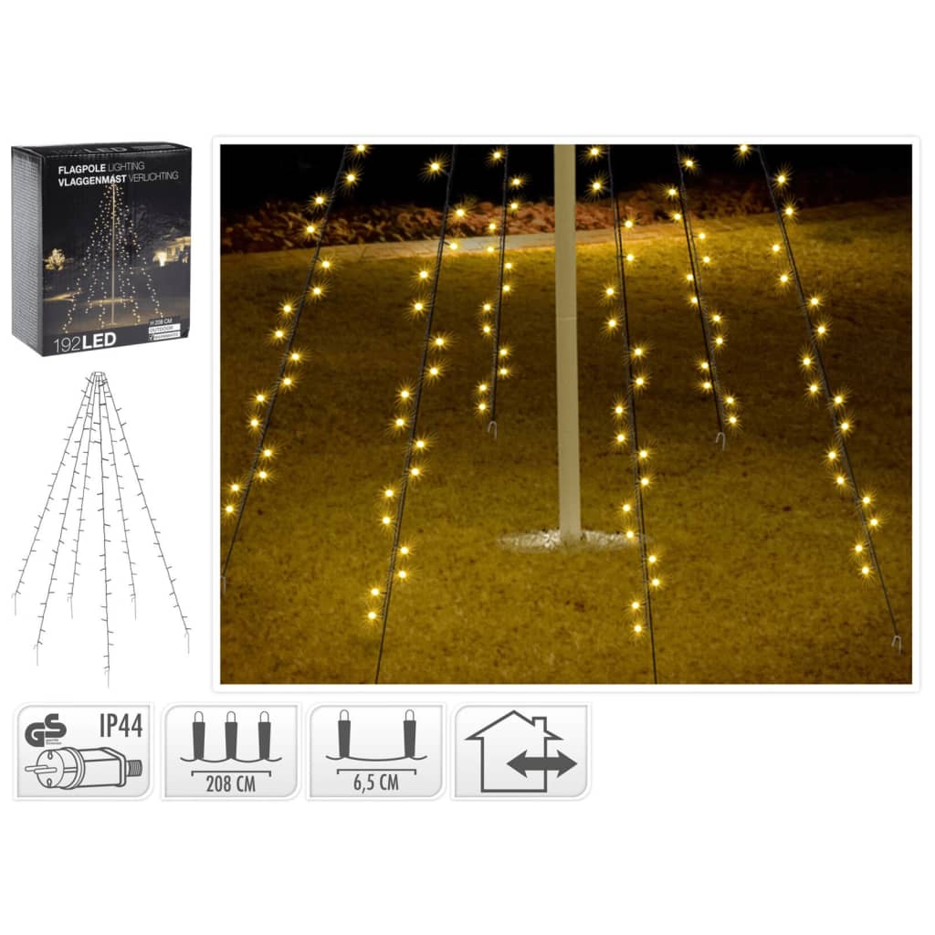 Nampook kerst led vlaggenmast verlichting 192 led