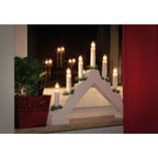 Kaarsenbrug hout 7 led wit