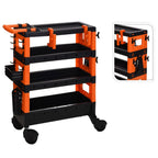 Fx-tools gereedschapswagen 4-laags zwart en oranje