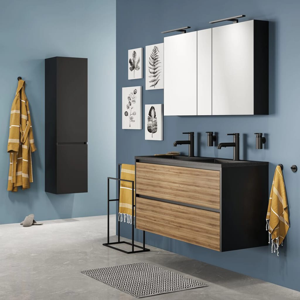 Sealskin trellis badmat 60x9cm katoen zwart