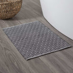 Sealskin trellis badmat 60x9cm katoen zwart