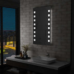 Vidaxl badkamerspiegel led 60x100 cm