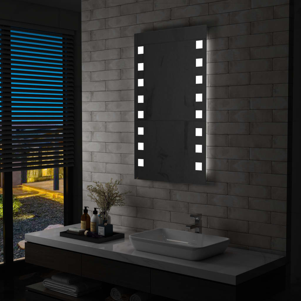 Vidaxl badkamerspiegel led 60x100 cm
