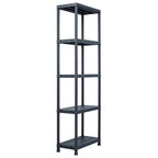 Vidaxl opbergrek 125 kg 60x30x180 cm kunststof zwart