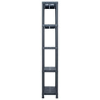 Vidaxl opbergrek 125 kg 60x30x180 cm kunststof zwart