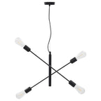 Vidaxl plafondlamp met filament peren 2 w e27 zwart