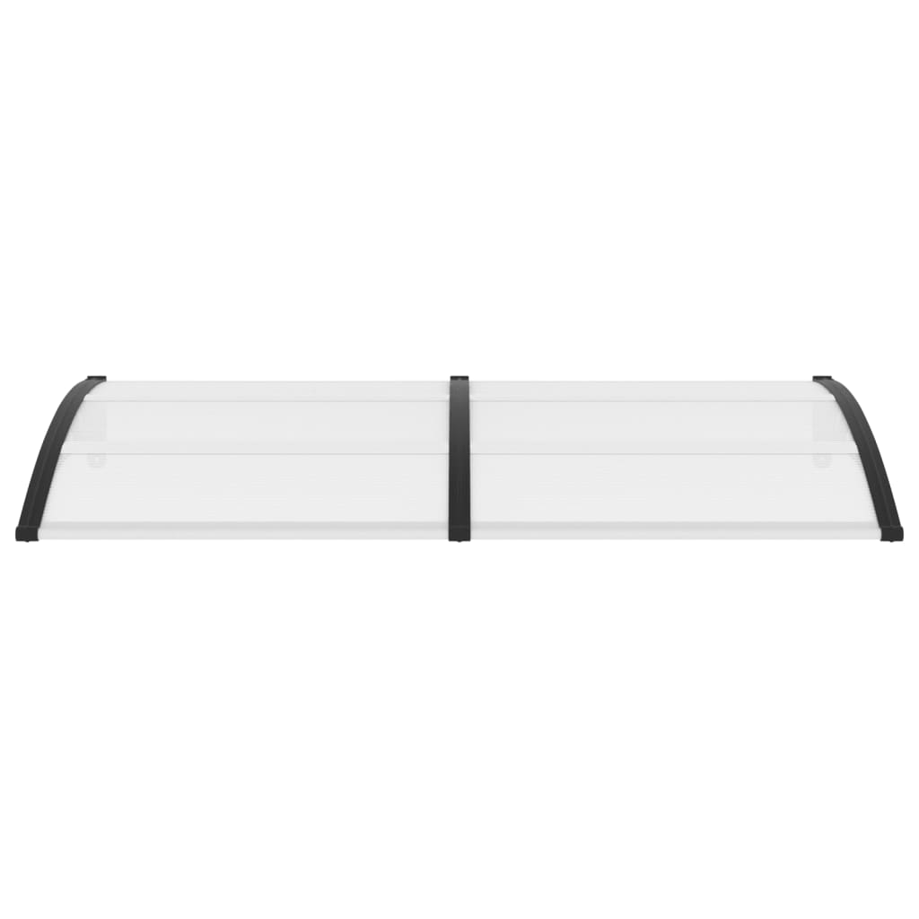 Vidaxl deurluifel 200x75 cm pc zwart en transparant