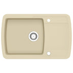 Vidaxl gootsteen enkele bak graniet beige