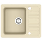 Vidaxl gootsteen enkele bak graniet beige