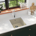 Vidaxl gootsteen enkele bak graniet beige