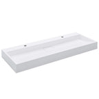 Vidaxl wastafel 120x46x11 cm mineraal gegoten marmer gegoten wit