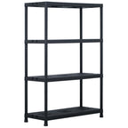 VidaXL Opbergrekken 2 st 220 kg 90x40x138 cm kunststof zwart