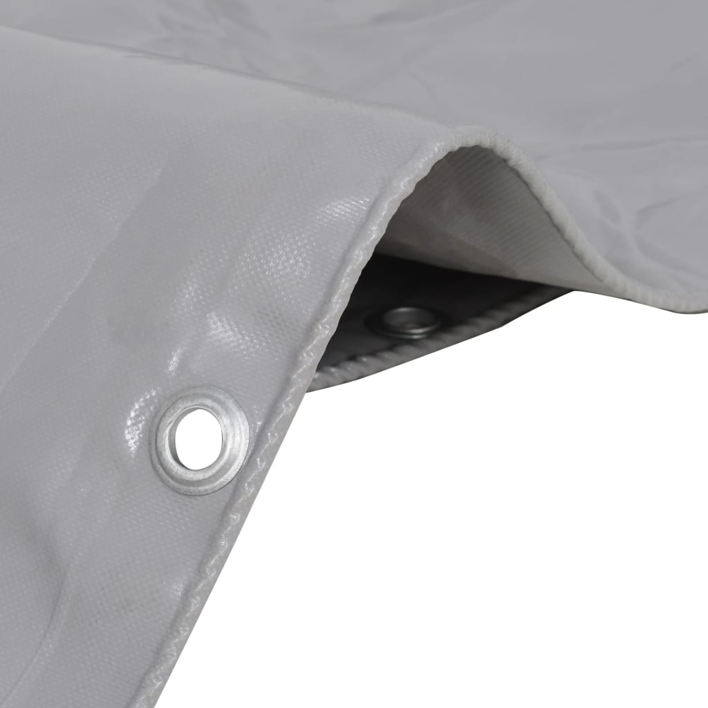 Vidaxl dekzeil 650 g m² 2,5x3,5 m grijs