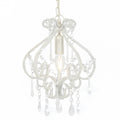 Vidaxl plafondlamp met kralen rond e14 wit