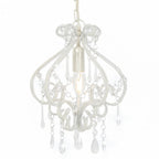 Vidaxl plafondlamp met kralen rond e14 wit