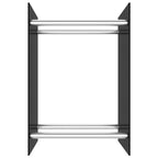 Vidaxl haardhoutrek 40x35x60 cm glas zwart