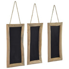 VidaXL Krijtborden 3 st 30x70 cm teakhout