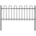Vidaxl tuinhek met ringtop staal 181x100 cm zwart