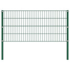 Vidaxl schuttingpaneel met palen ijzer 176,5x80 cm groen