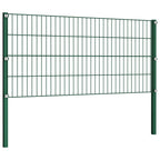 Vidaxl schuttingpaneel met palen ijzer 176,5x80 cm groen