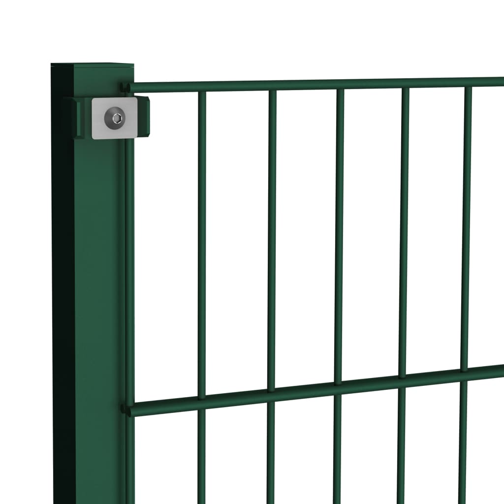 Vidaxl schuttingpaneel met palen ijzer 176,5x80 cm groen