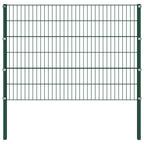 Vidaxl schuttingpaneel met palen ijzer 176,5x120 cm groen