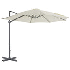 VidaXL Parasol met draagbare voet zandkleurig