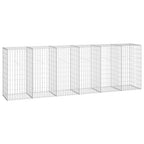 VidaXL Schanskorfmuur met deksels 300x50x100 cm gegalvaniseerd staal