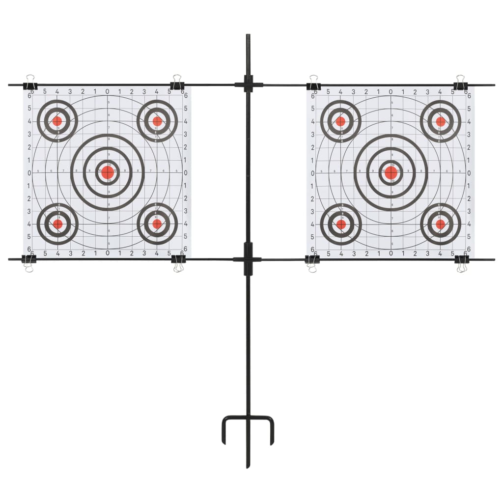 Vidaxl targetkaartstandaard met schietkaarten 78x76 cm staal