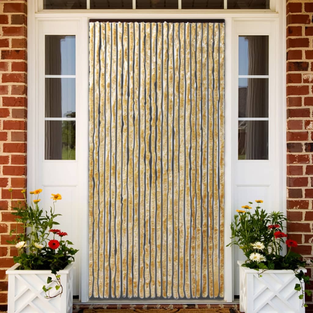 Vidaxl vliegengordijn 90x220 cm chenille beige