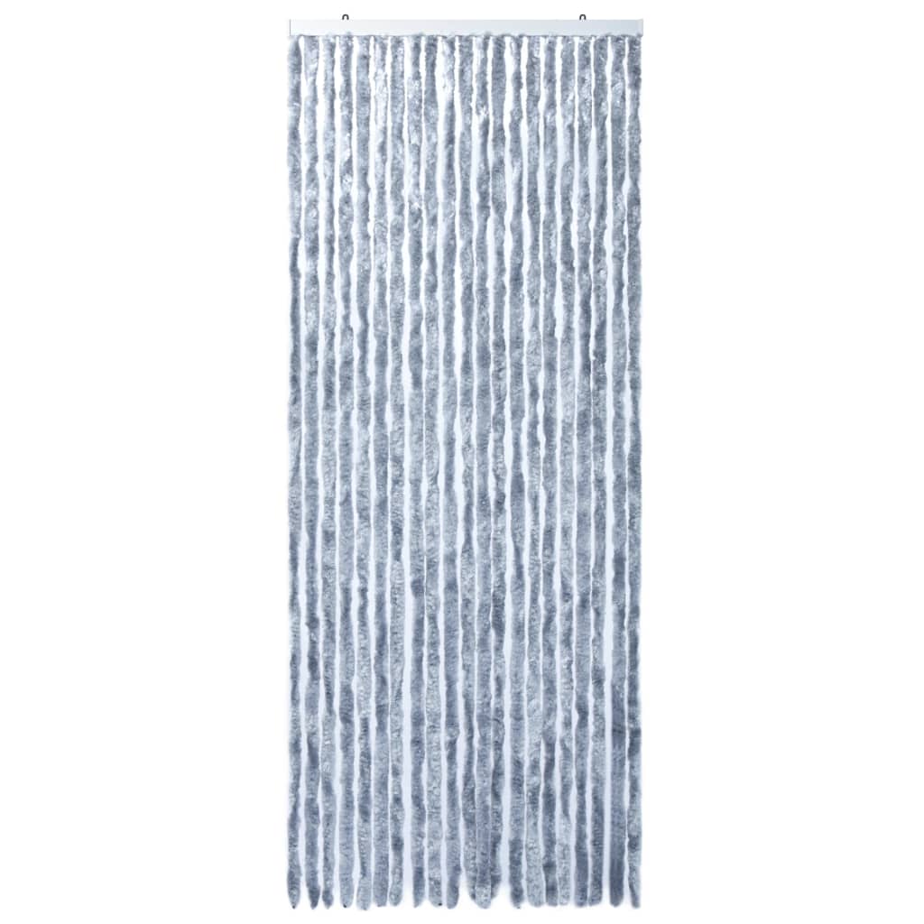 Vidaxl vliegengordijn 90x220 cm chenille zilverkleurig
