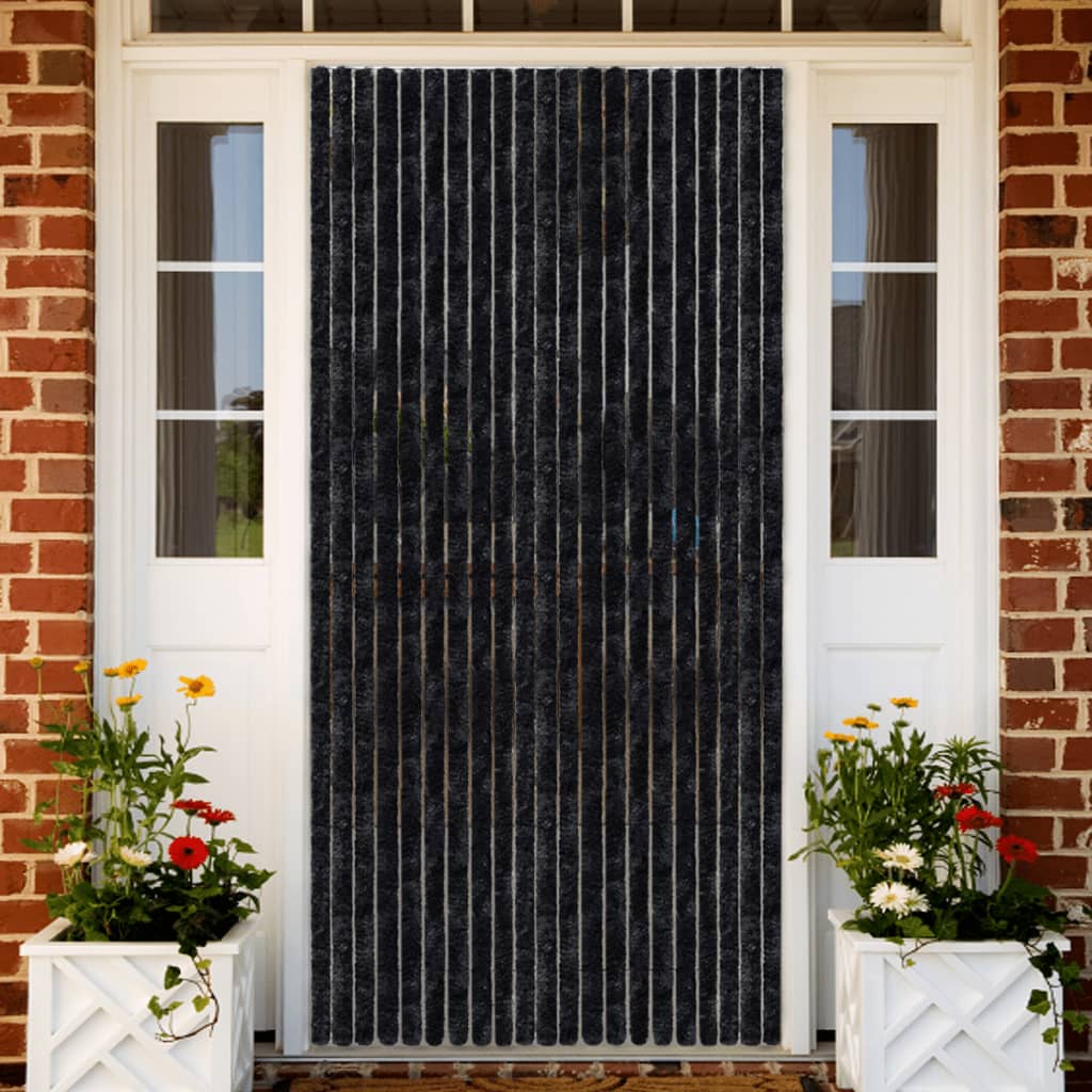 Vidaxl vliegengordijn 100x220 cm chenille antraciet