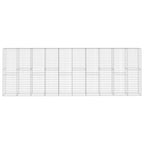 VidaXL Schanskorfmuur met deksel 600x50x200 cm gegalvaniseerd staal