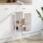 Vidaxl draadmand keuken 2-laags 180 graden 75x38x80 cm zilverkleurig