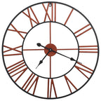 Vidaxl wandklok 58 cm metaal rood