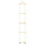 Vidaxl touwladder 30x168 cm massief hout en pe