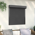 Vidaxl rolluik 100x100 cm aluminium antracietkleurig