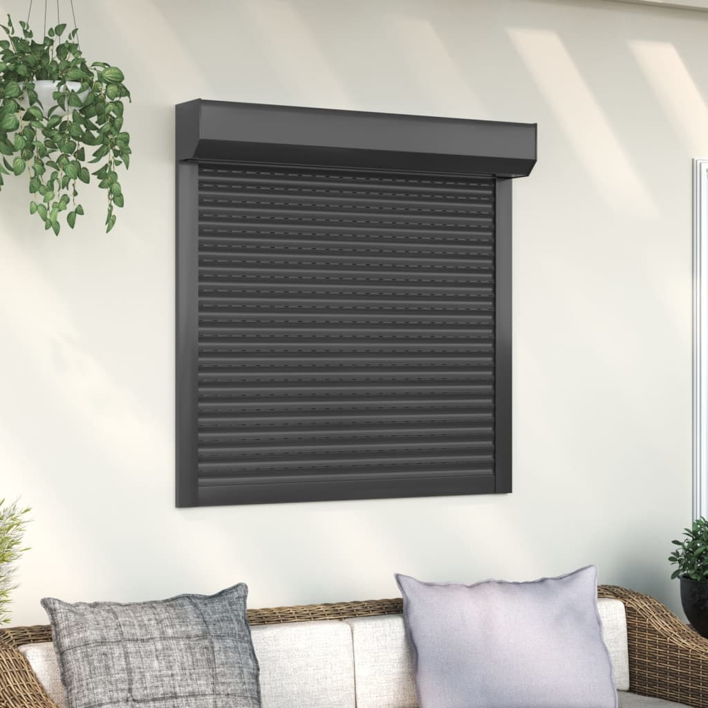 Vidaxl rolluik 100x100 cm aluminium antracietkleurig