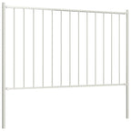 Vidaxl schuttingpaneel met palen gepoedercoat staal 1,81x1,25 m wit
